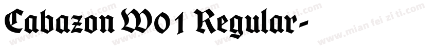 Cabazon W01 Regular字体转换